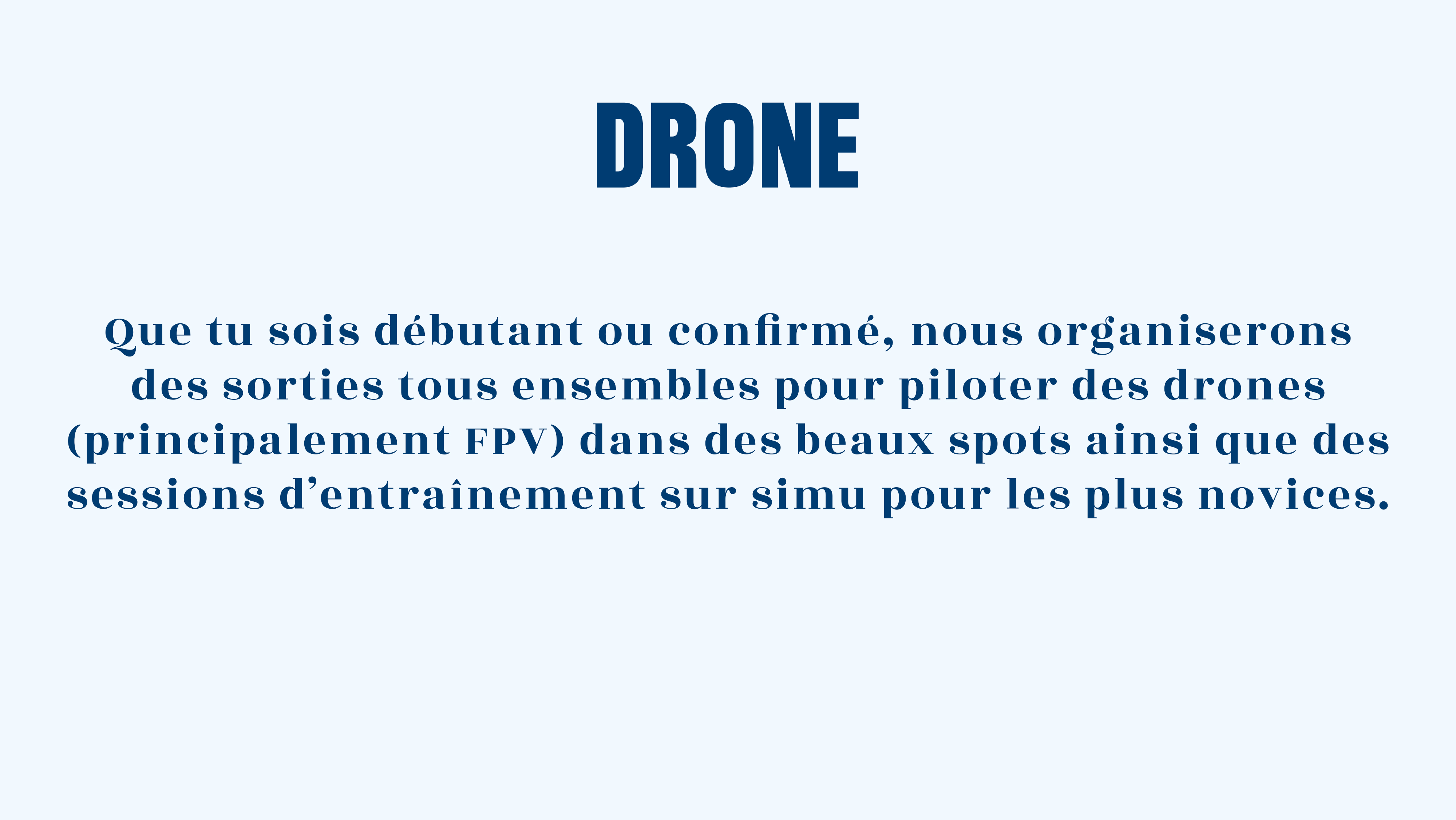 activité Drone